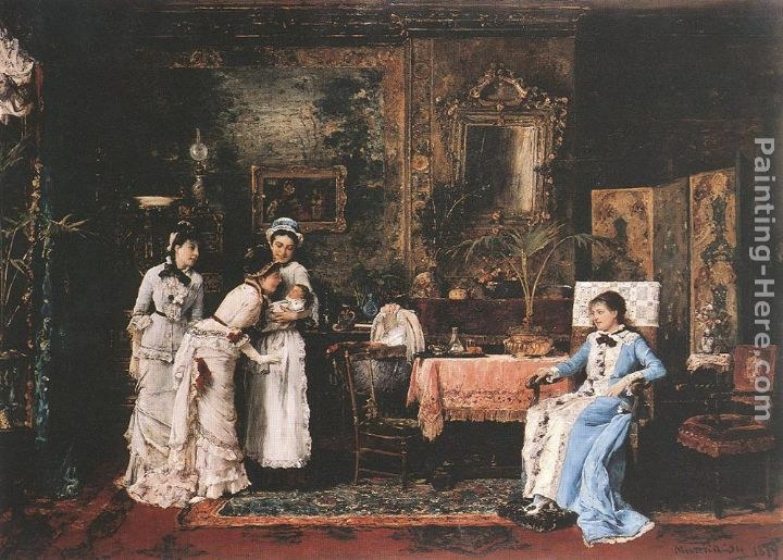 Mihaly Munkacsy Baby's Visitors